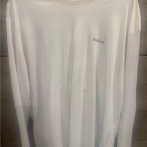 Simms Classic White Long Sleeve Tee